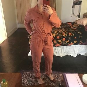 NWOT Young Fabulous Broke Golly Jumpsuit - Apricot
